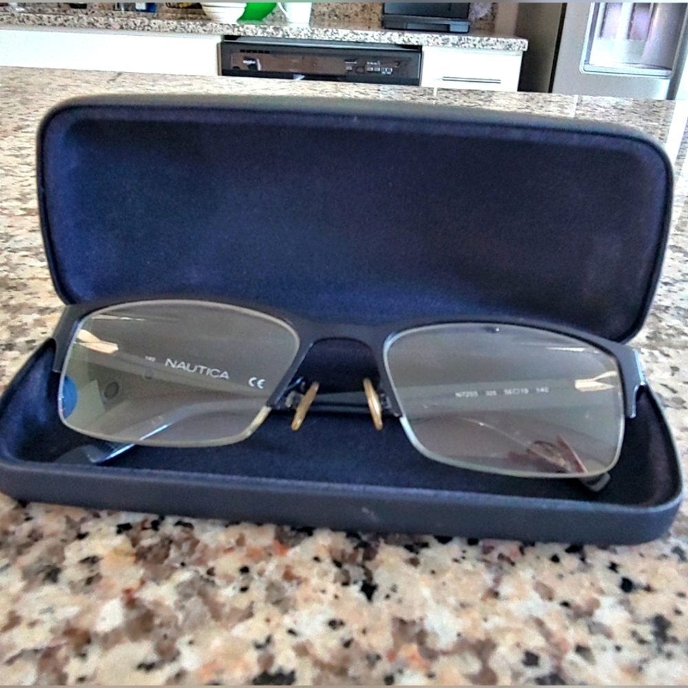 Nautica Eyeglass Frames. N7255. 325 Matte Navy. Metal Blue. 56 / 19 / 140mm